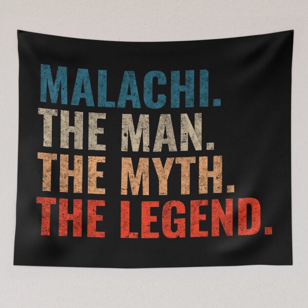 Item preview, Malachi Name Malachi The Man The Myth The Legend Retro 70s distress designed and sold by Teelogic.