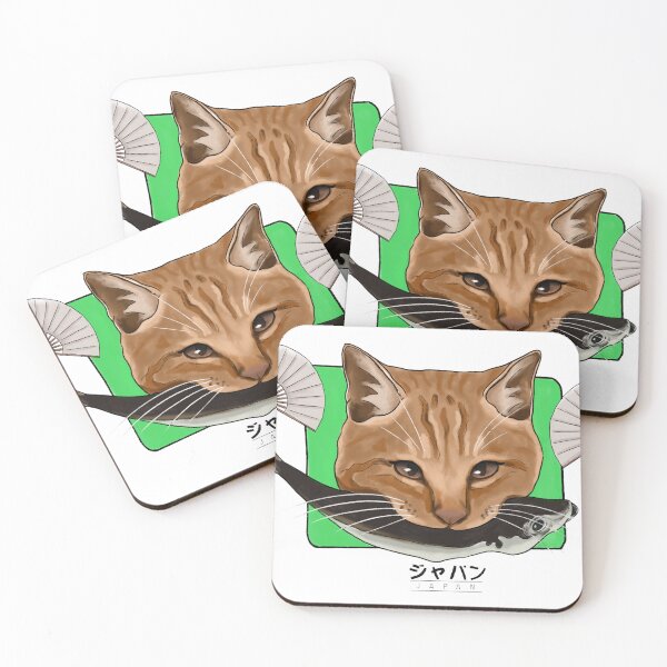 Item preview, Original illustration inspired by a photo of a Japanese fish-stealing kitten. designed and sold by mistonterias.