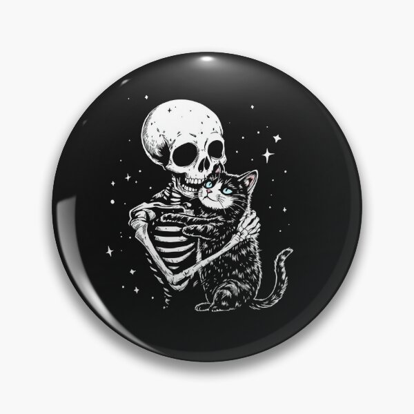 Item preview,  Modern Trendy funny Skeleton Holding Cat Skeleton Cute Cat in Space designed and sold by SOUFIANE1991.