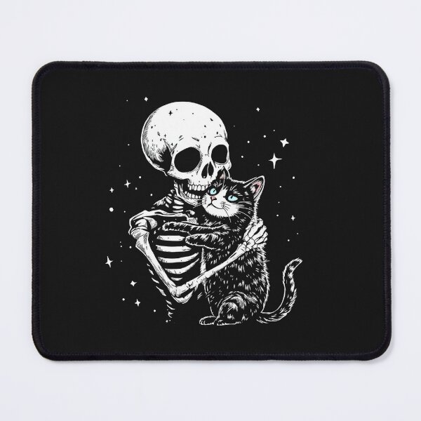 Item preview, Modern Trendy funny Skeleton Holding Cat Skeleton Cute Cat in Space designed and sold by SOUFIANE1991.