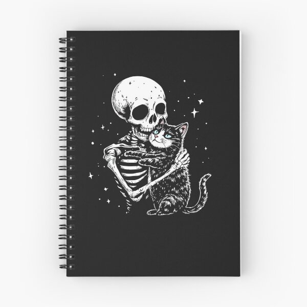 Item preview,  Modern Trendy funny Skeleton Holding Cat Skeleton Cute Cat in Space designed and sold by SOUFIANE1991.
