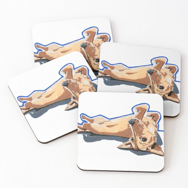 Item preview, Lazy Day Pup – Hand-Painted Playful Dog Illustration designed and sold by CarvingCoryArt.