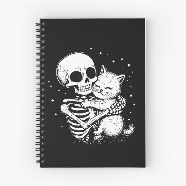 Item preview, Modern Trendy funny Skeleton Holding Cat Skeleton Cute Cat in Space designed and sold by SOUFIANE1991.