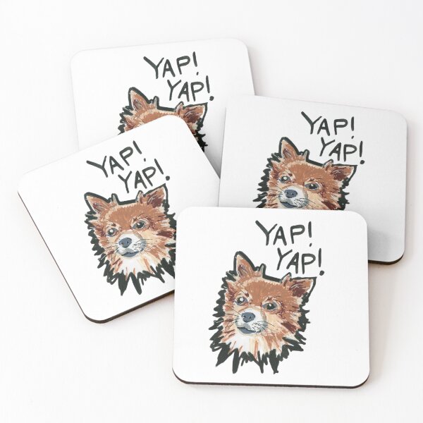 Item preview, Yap! Yap! – Hand-Painted Energetic Little Dog Illustration designed and sold by CarvingCoryArt.