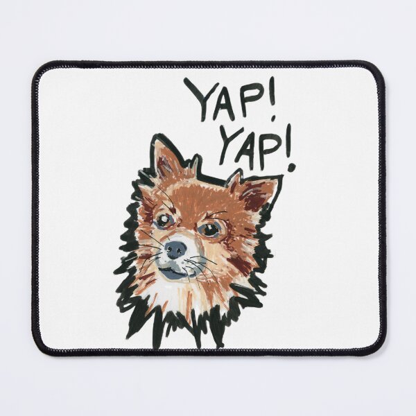 Item preview, Yap! Yap! – Hand-Painted Energetic Little Dog Illustration designed and sold by CarvingCoryArt.