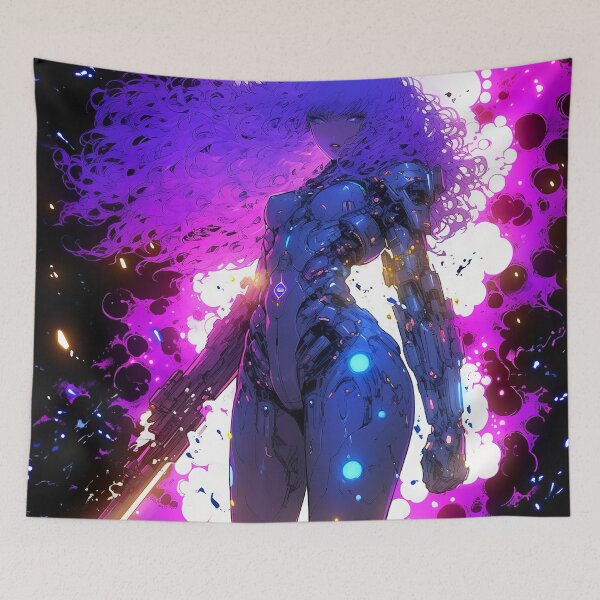 Item preview, Futuristic Sci-Fi Robot Anime Girl designed and sold by bubblegoth.