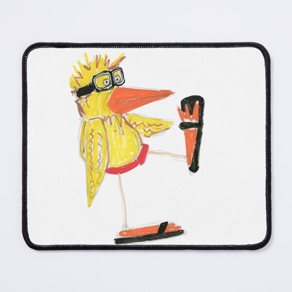 Item preview, Swim Time! – Quirky Hand-Painted Duck in Goggles and Flip-Flops designed and sold by CarvingCoryArt.