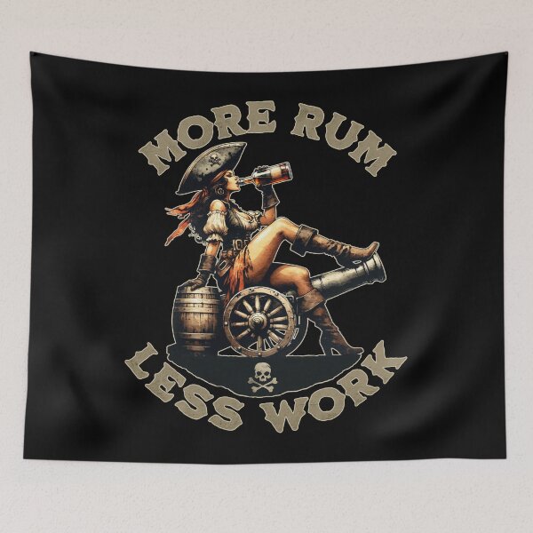Item preview, Female Pirate Drinking Rum Unisex Garment-Dyed T-shirt, Pirate Tee, Nautical Shirt, Pirate Lover Gift, Rum Drinkers Tee, Pirate Costume designed and sold by CM2P.