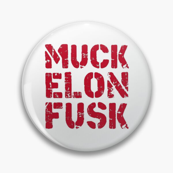 Item preview, fuck elon musk, muck fusk, no elon, muck elon fusk,  tesla bumper decal red designed and sold by ramwebroom.