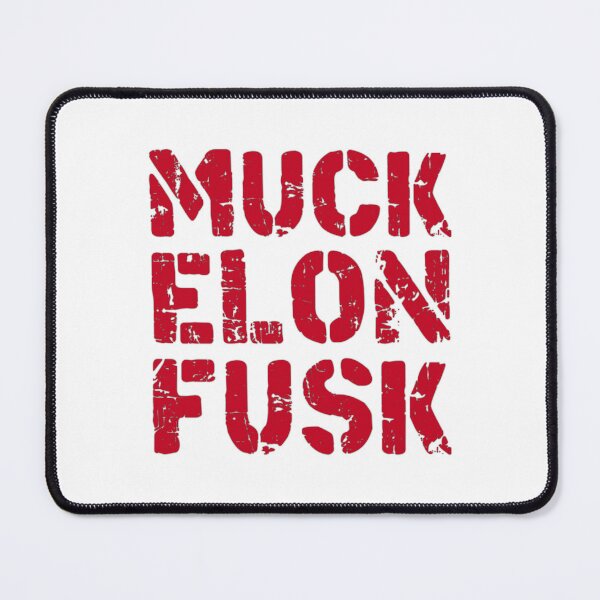 Item preview, fuck elon musk, muck fusk, no elon, muck elon fusk, tesla bumper decal red designed and sold by ramwebroom.