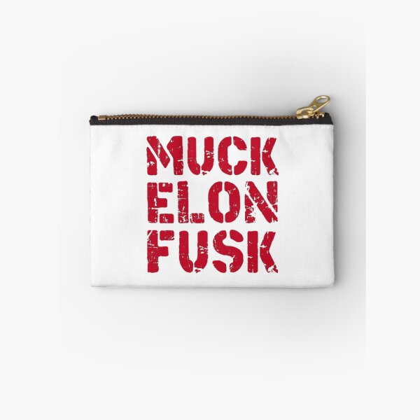 Item preview, fuck elon musk, muck fusk, no elon, muck elon fusk,  tesla bumper decal red designed and sold by ramwebroom.