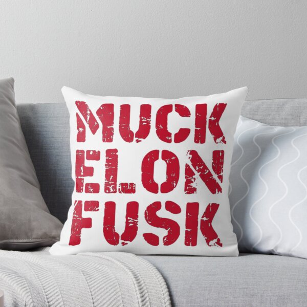Item preview, fuck elon musk, muck fusk, no elon, muck elon fusk, tesla bumper decal red designed and sold by ramwebroom.