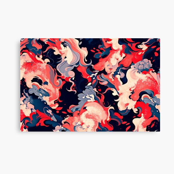 Abstract with flowing shapes and vibrant colors, Art Inspirations Canvas Print