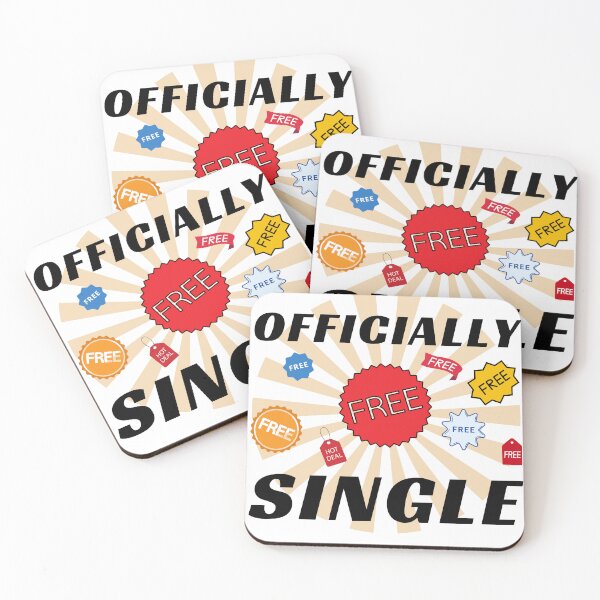 Item preview, Officially Single - Free Badges Celebration Design designed and sold by Kubala.