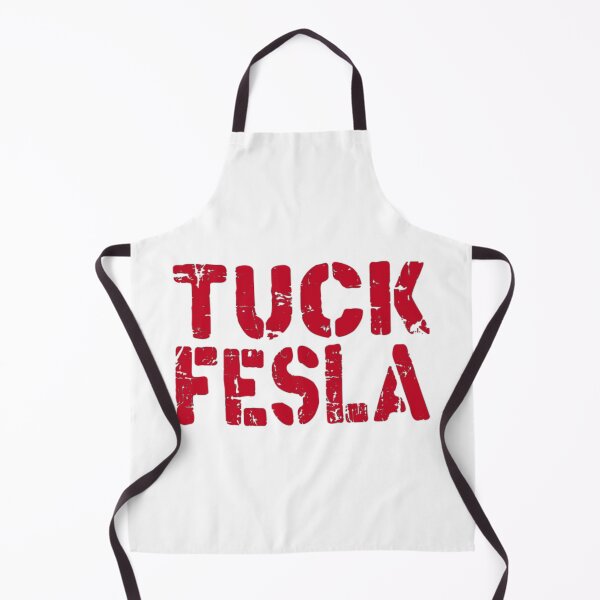Item preview, fuck tesla tuck fesla, fuck elon musk, muck fusk, no elon, muck elon fusk, tesla bumper decal red designed and sold by ramwebroom.
