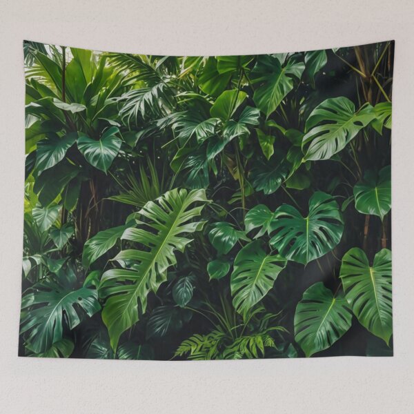 Item preview, Monstera - Aesthetic Tropical Plants Foliage - Greenery - Fresh Dense Plants - Vegetation After Rain designed and sold by MyArt23.