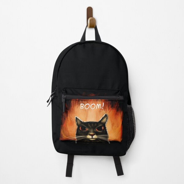 Item preview, Funny meme black cat on the fire - Boom! designed and sold by Makitsu Neko.