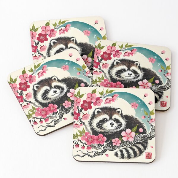 Item preview, 069 - Japanese Ink Tanuki designed and sold by GoLayout.