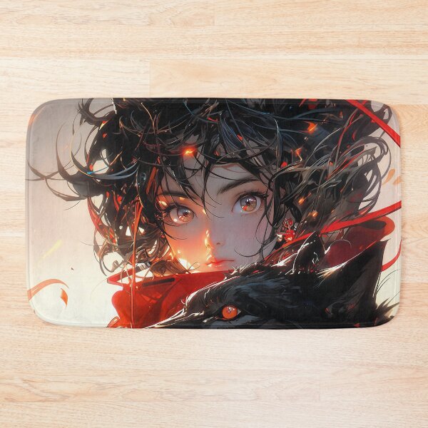 Item preview, Fiery Fierce Wolf Anime Girl designed and sold by bubblegoth.