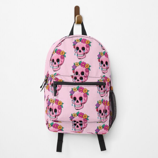 Item preview, Crying Pink Skull Flowers designed and sold by MoonMonkeyNbear.