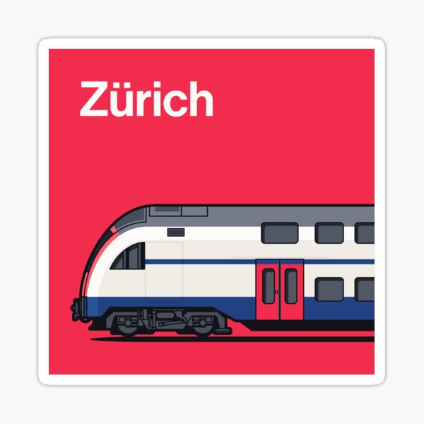 Zurich RABe 514 Red World Train Side Switzerland Sticker