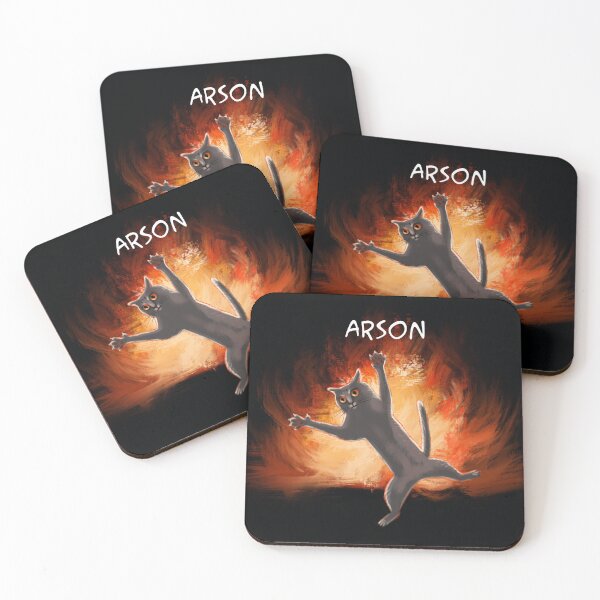 Item preview, Funny meme black cat on the fire - Arson designed and sold by Makitsu Neko.