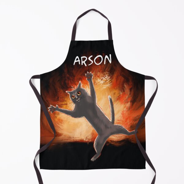 Item preview, Funny meme black cat on the fire - Arson designed and sold by Makitsu Neko.