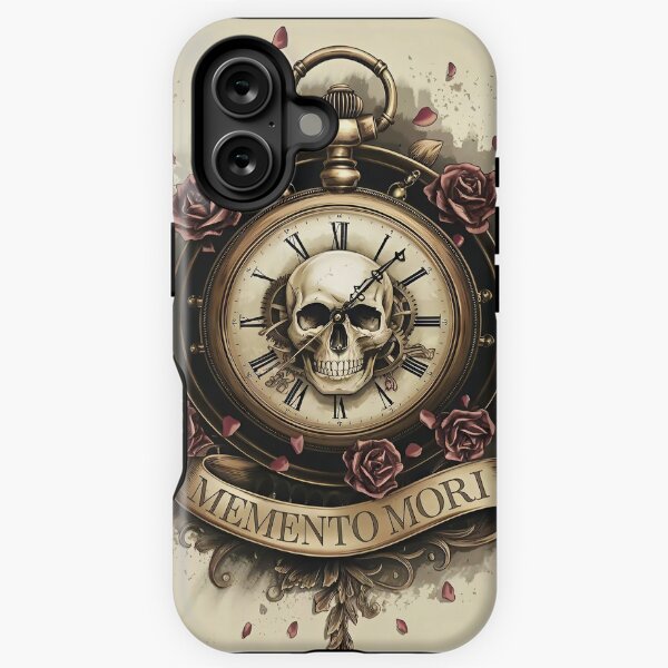 Vista previa del artículo con la obra «Reloj Memento Mori | Diseño con temática del tiempo de Dark Academia», diseñado y vendido por TheVelvetArchive.