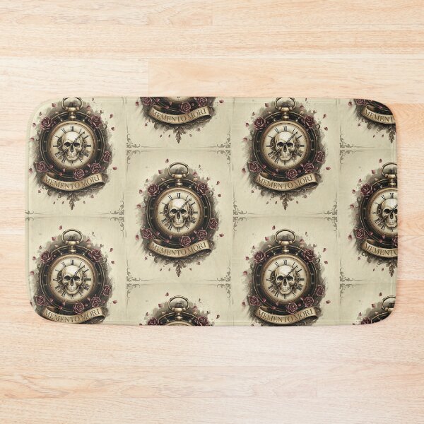 Item preview, Memento Mori Clock | Dark Academia Time-Themed Design designed and sold by TheVelvetArchive.
