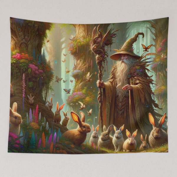 Item preview, Wizard in the Land of Rabbits designed and sold by M-Y-A-R-T-.