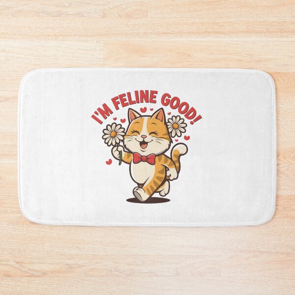 Item preview, feeling good, feline, cat, cute, meme, funnyfits70, Humor, Funny, retro, vintages, funny quotes, animal humor, designed and sold by FunnyFits70.