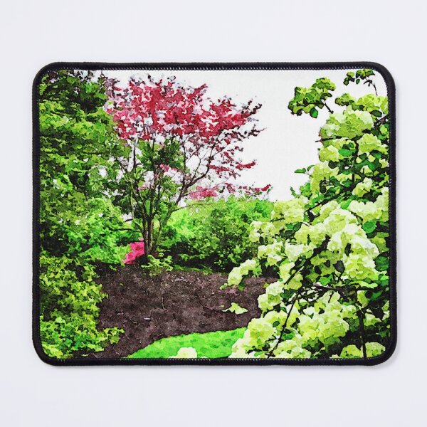 Item preview, Vibrant spring garden with blooming flowers and lush greenery designed and sold by GestaltImagery.