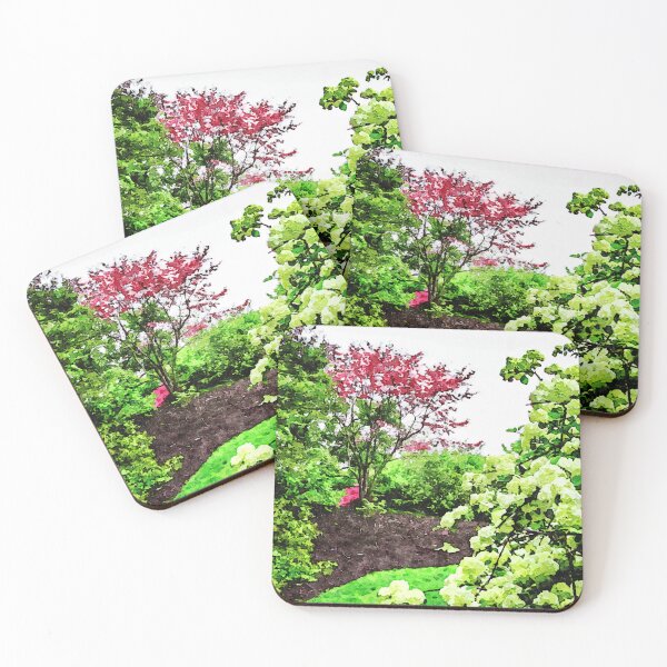 Item preview, Vibrant spring garden with blooming flowers and lush greenery designed and sold by GestaltImagery.