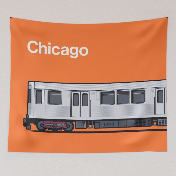Item preview, Chicago 5000 Series Orange World Train Side USA designed and sold by VoodooCircus.