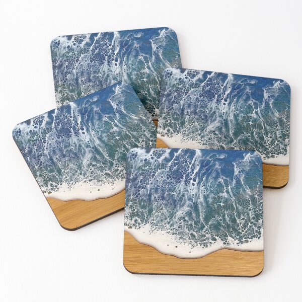 Item preview, Resin Waves on Bamboo designed and sold by Melanie Williams.