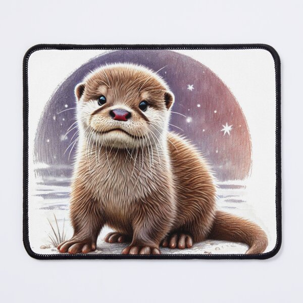 Item preview, Cute Baby Otter Colored Pencil Sketch Portrait designed and sold by MaedK.