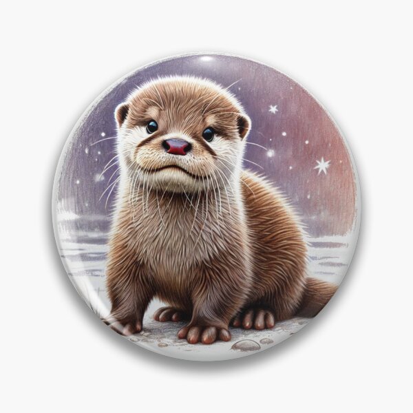 Item preview, Cute Baby Otter Colored Pencil Sketch Portrait designed and sold by MaedK.