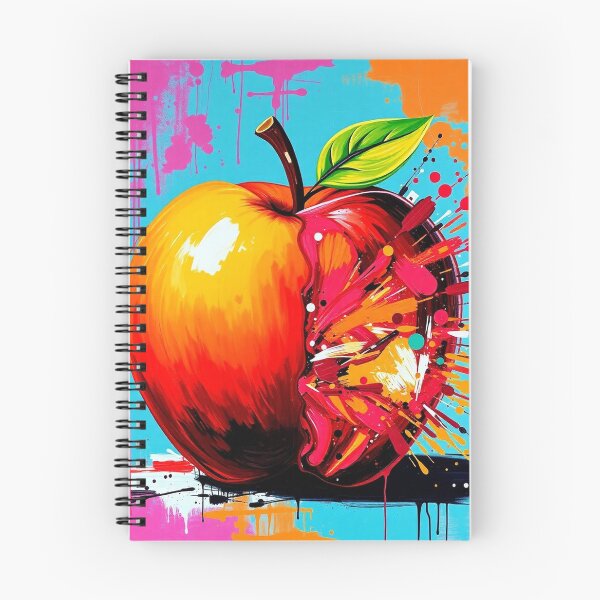 Item preview, Exploding Apple – Abstract Expressionist Fruit Art designed and sold by Wesira.
