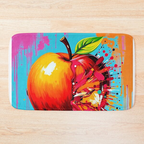 Item preview, Exploding Apple – Abstract Expressionist Fruit Art designed and sold by Wesira.
