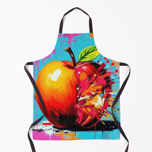 Item preview, Exploding Apple – Abstract Expressionist Fruit Art designed and sold by Wesira.