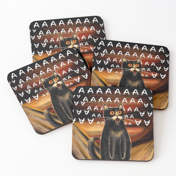 Item preview, Funny meme black cat on the fire  designed and sold by Makitsu Neko.