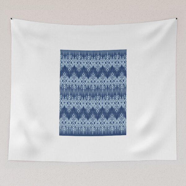 Item preview, Indigo Thai Ikat Pattern | Traditional Asian Textile Design designed and sold by Mondee Shop.