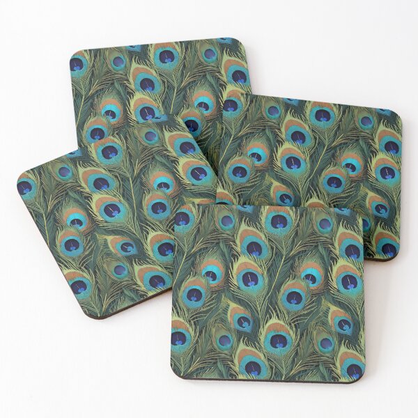 Item preview, Vibrant Peacock Feathers Pattern designed and sold by CarrollGene.