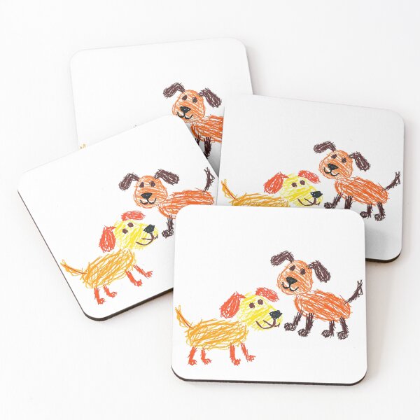 Item preview, Kids Drawing Style Dogs Illustration designed and sold by aeniSafila.