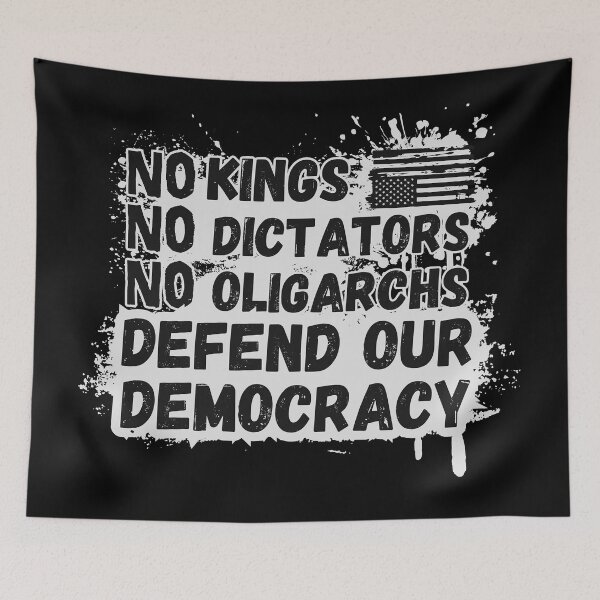 Item preview, No Kings, No Dictators, No Oligarchs - Defend Democracy designed and sold by R-Threads.