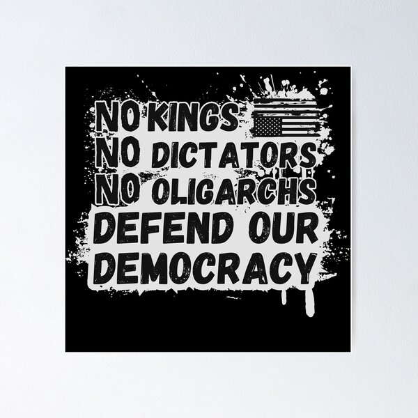 Item preview, No Kings, No Dictators, No Oligarchs - Defend Democracy designed and sold by R-Threads.