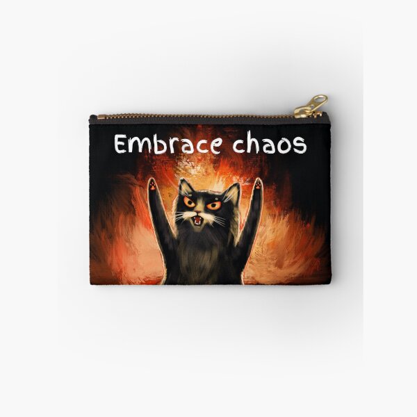 Item preview, Funny meme black cat on the fire - Embrace chaos designed and sold by Makitsu Neko.
