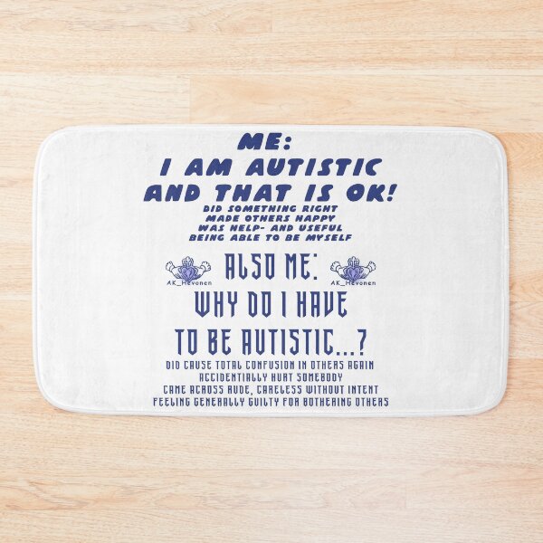 Item preview, Autism To And Fro, Text With Drawing, Blue designed and sold by AK-Hevonen.