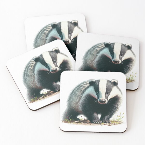 Item preview, Badger Colored Pencil Sketch Portrait designed and sold by MaedK.