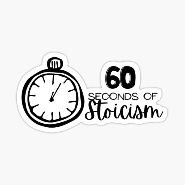 Black 60 Seconds Logo Sticker